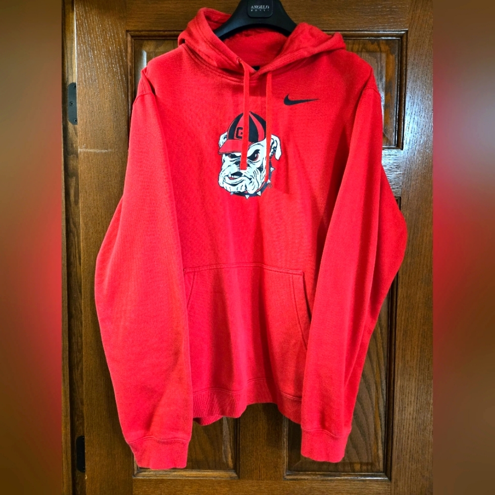 Georgia Bulldogs Nike Legacy Football Icon Club Fleece Pullover Hoodie Size XL